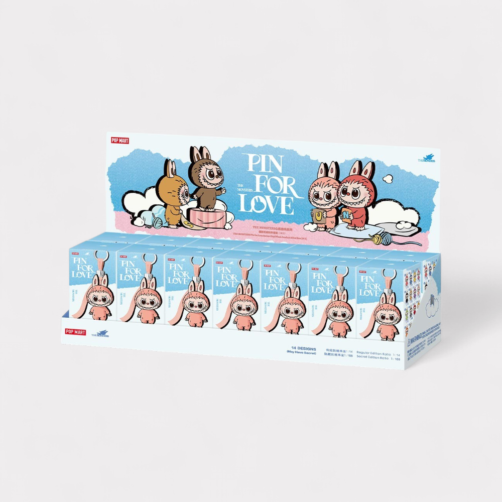 Pop Mart The Monsters Labubu Pin for Love (N-Z) Blindbox (14er
