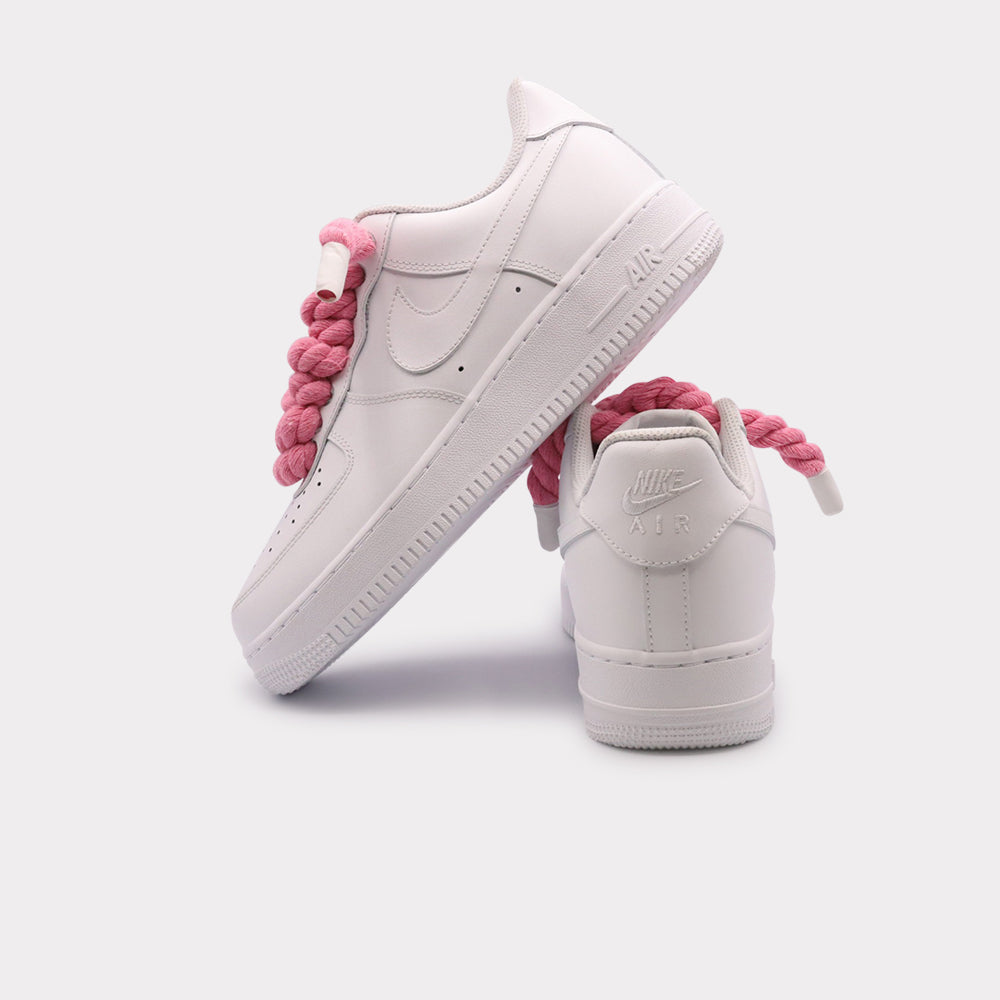 Nike Air Force White Rope Lace Pink – sneakzmarket