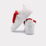 Nike Air Force 1 White - Rope Lace Red - Bild 3