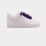 Nike Air Force 1 White - Rope Lace Purple - Bild 1